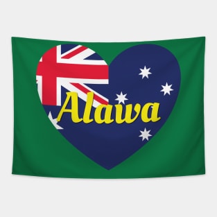 Alawa NT Australia Australian Flag Heart Tapestry