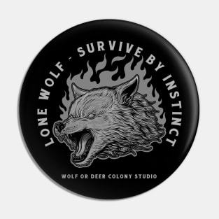 Lone wolf Pin