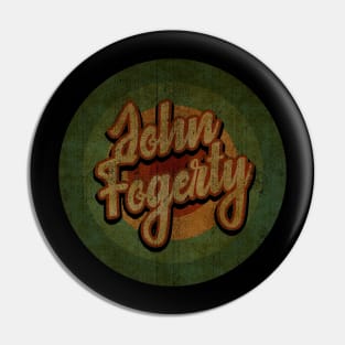 Circle Retro Vintage John Fogerty 80s Pin
