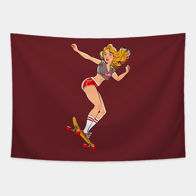 PN-Skate Pinup Tapestry by Project-Nerd