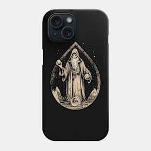 Retro Dark Wizard Vintage Fantasy illustration Phone Case