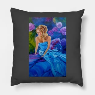 Lady in the Park Pillow