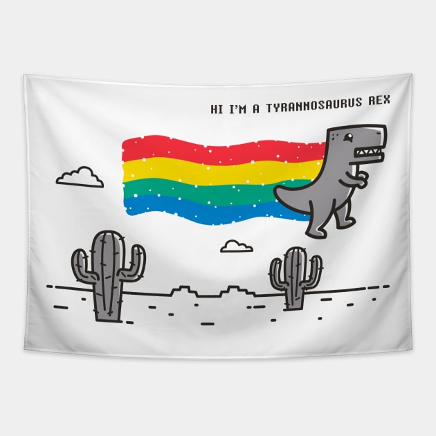 T-Rex Nyan Tapestry by krisren28