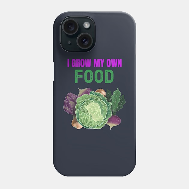 Grow Your Own Food Vintage Look Phone Case by Feminist Foodie