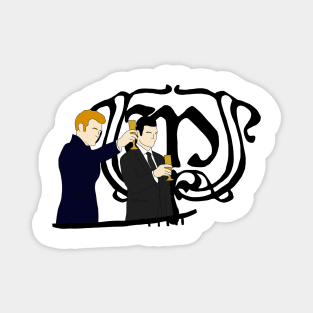 klaus and elijah party with balcony mikaelson crest the originals Magnet