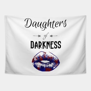 Daughters of Darkness | Goth Lips Red Blue Purple Tapestry