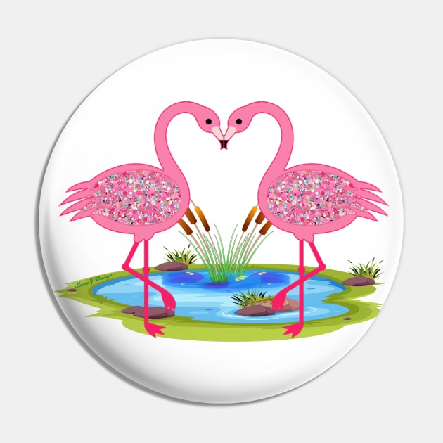 Flamingos Pin by ellenaJ