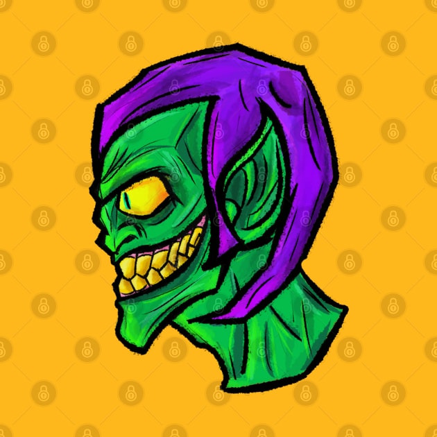 Grinning Green Goblin! by ArtOfAidenSalazar