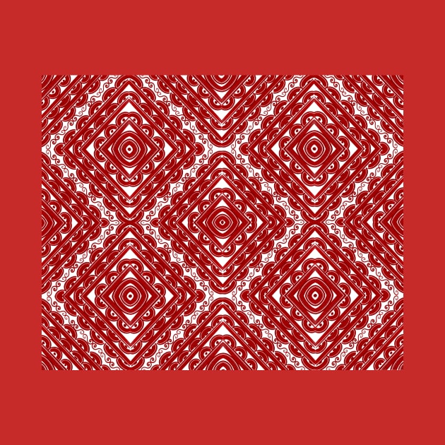 Red and white mosaic by Almanzart