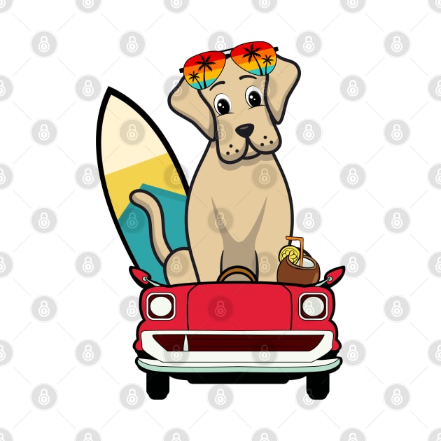 Funny Big Dog is driving to the beach by Pet Station