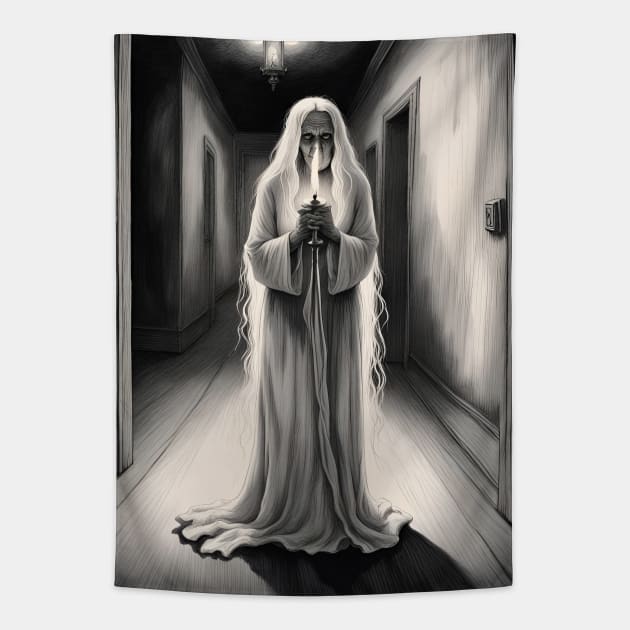 The Lady in the Corridor Tapestry by Lyvershop