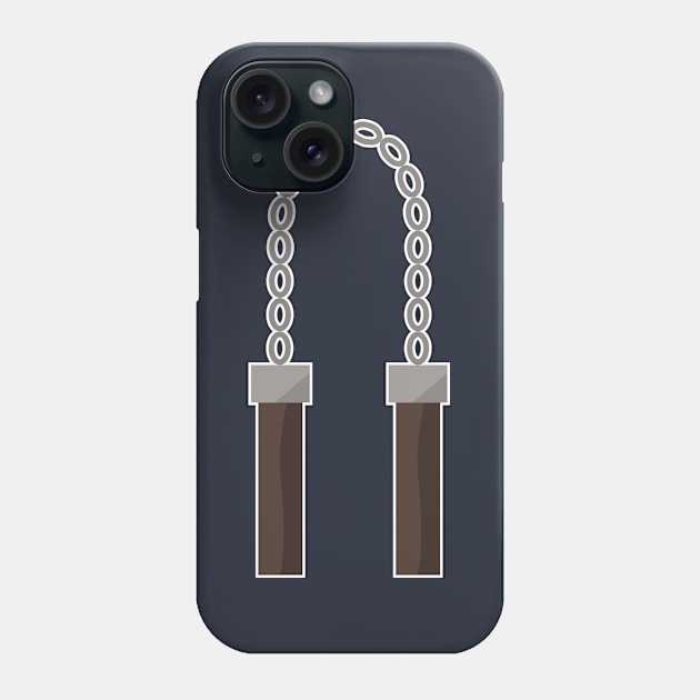 Nunchuks! The weapon of a true martial arts warrior! Phone Case by Crazy Collective