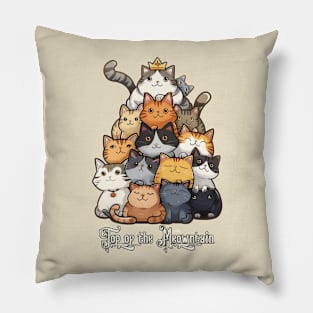 Top of the Meowntain Pillow