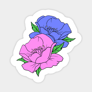 Violacea Rose Hand Drawn Gardening Gift Magnet