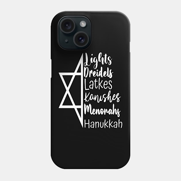 Happy Hanukkah Jewish Holiday Hanukkah Phone Case by Shaniya Abernathy