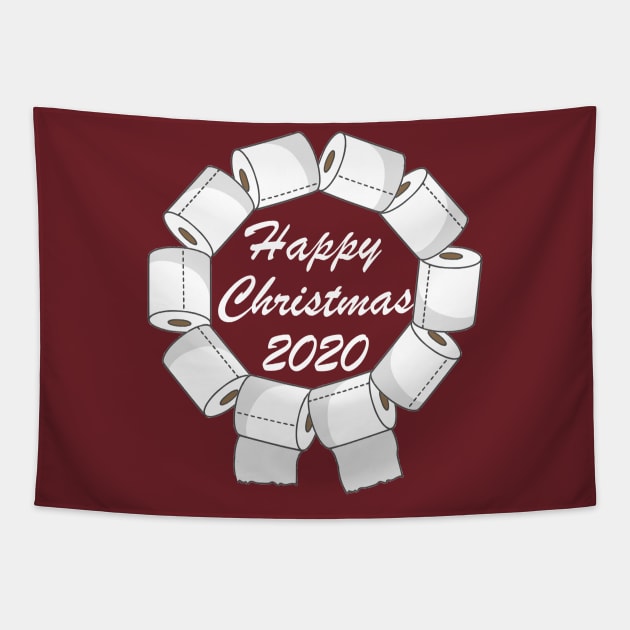 Happy Quarantine Christmas 2020 Tapestry by chriswig