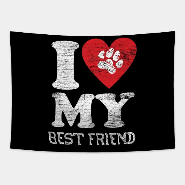 I Love My Best Friend Tapestry by Mishka