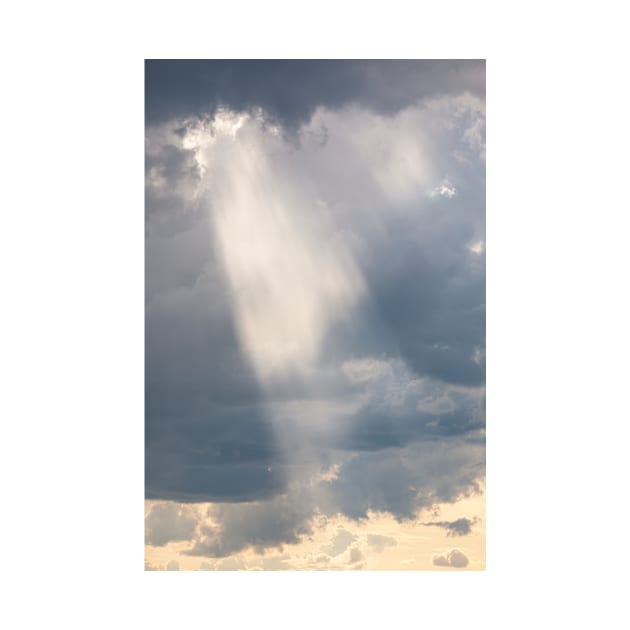 Sunbeam light ray from clouds by Juhku