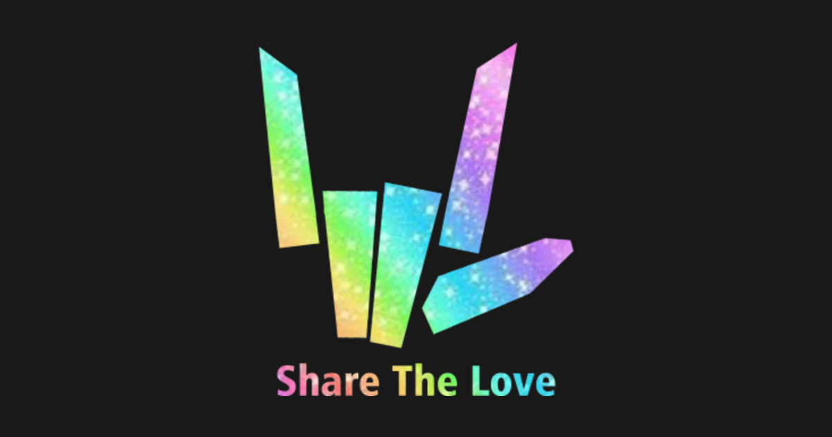 Share The Love Share The Love Logo Sticker TeePublic