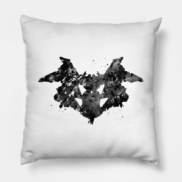 Rorschach inkblot test Pillow by erzebeth