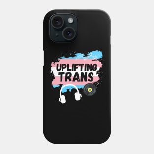 Uplifting Trance Trans Flag Edition for LGBTQ+ Music Lovers Phone Case