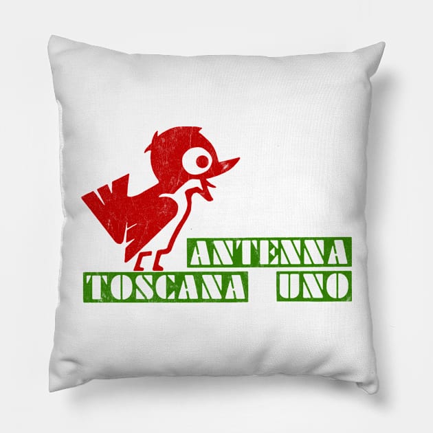 Antenna Toscana Italia Station Retro Design Pillow by CultOfRomance