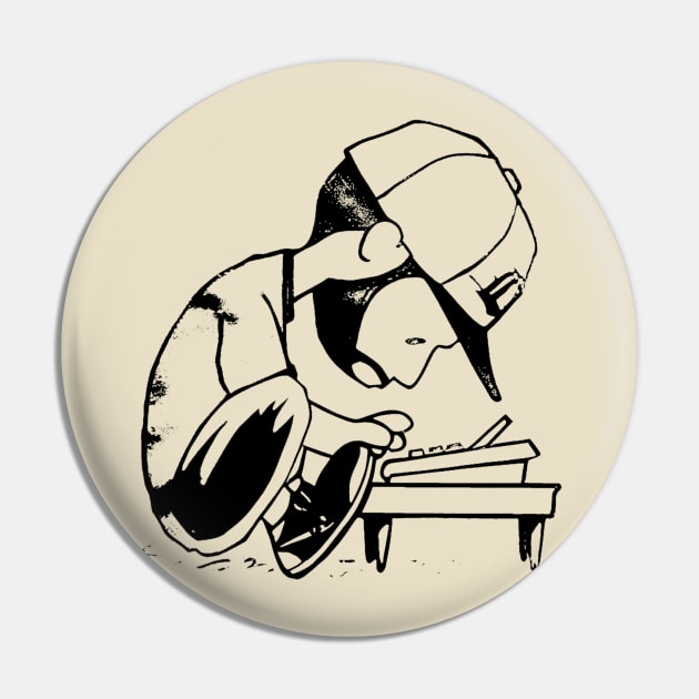 J Dilla Sketch Pin by Olenyambutgawe