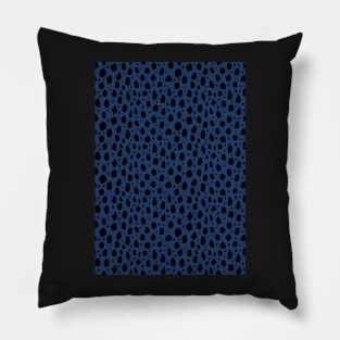 Blue and black Spot Dalmatian Pattern Pillow