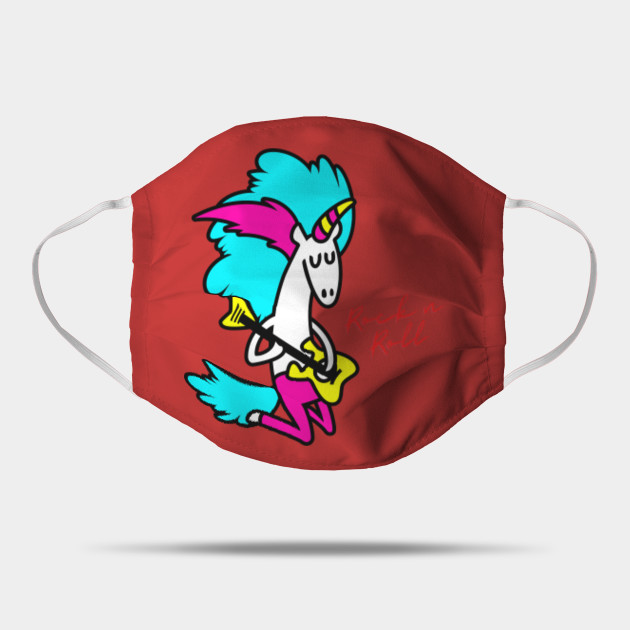 Unicorn Rock n Roll Unicorn Rock N Roll Mask TeePublic