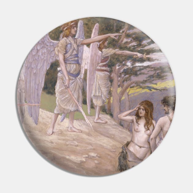 Adam and Eve Driven From Paradise by James Tissot Pin by Classic Art Stall