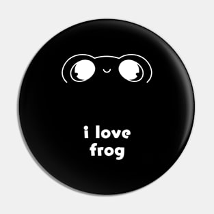 I Love Frog (White) Pin