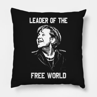 Angela Merkel Leader Of The Free World Pillow