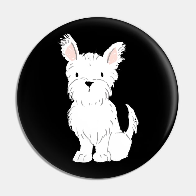 Terrier White - Terrier Pin by HarrietsDogGifts