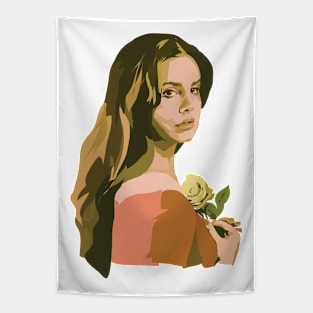 Lana With Rose Tapestry