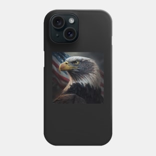 Traditional American Eagle with the Flag Phone Case