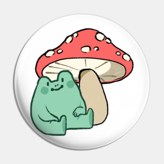 Mushroom froggie Pin by PeachyDoodle