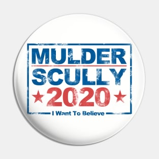 Mulder Scully On The Ticket 2020 Pin