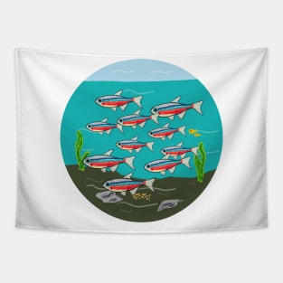 Neon Tetra Tapestry