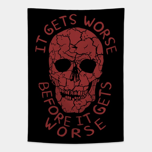 It Gets Worse Before It Gets Worse - Oddly Specific, Meme Tapestry by SpaceDogLaika