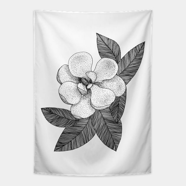 Magnolia - flowers, spring, leaves Tapestry by Inspirational Koi Fish