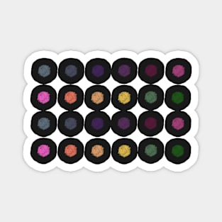 Bright Colorful Rainbow Dots in jewel tones Magnet