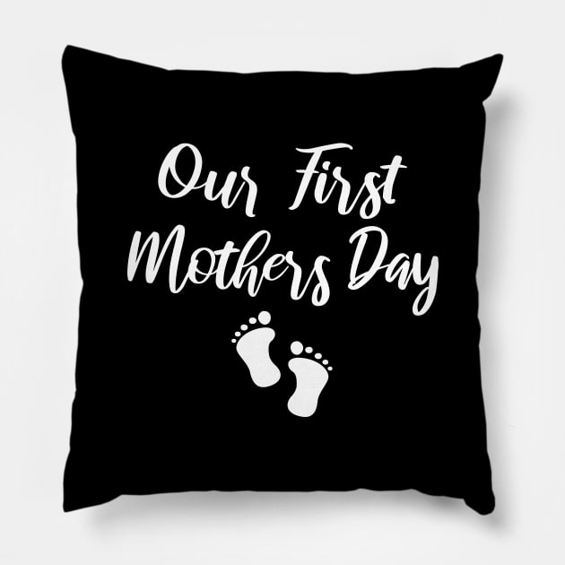Our First Mothers Day Pillow by MEDtee