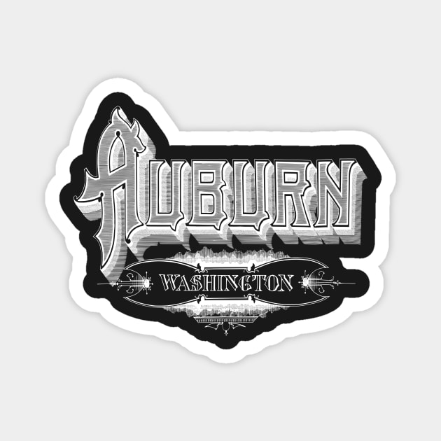 Vintage Auburn, WA Magnet by DonDota