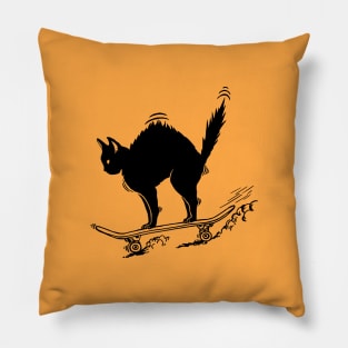 Cat Skateboarder Pillow