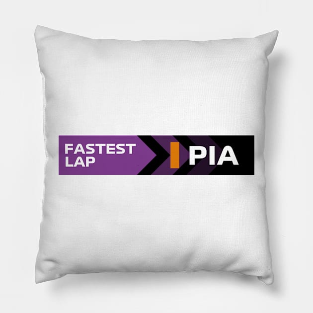 Oscar Piastri Fastest Lap F1 Pillow by F1LEAD