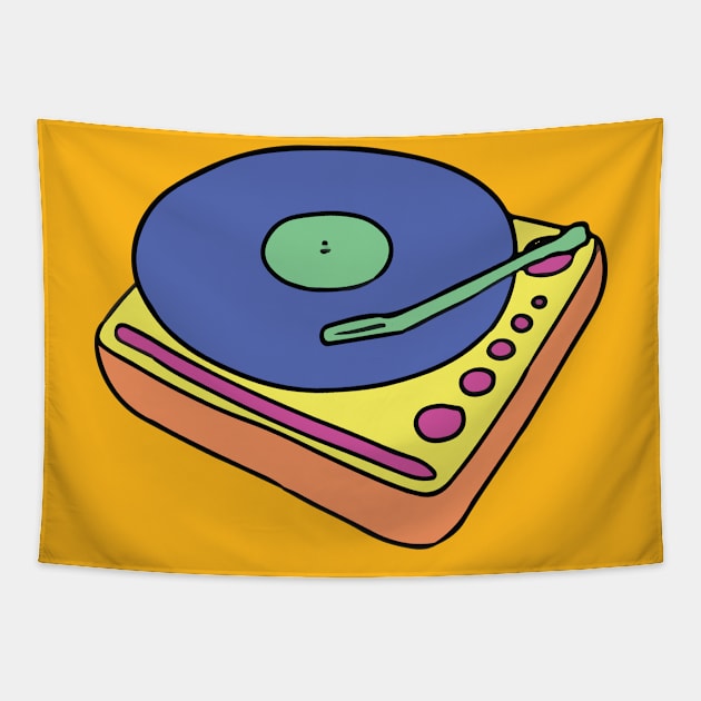 80s Retro Compact Disk Tapestry by Gustavo Alvaro