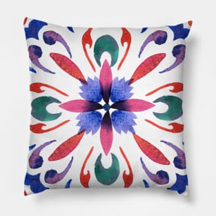 Floral ornament. Watercolor Pillow