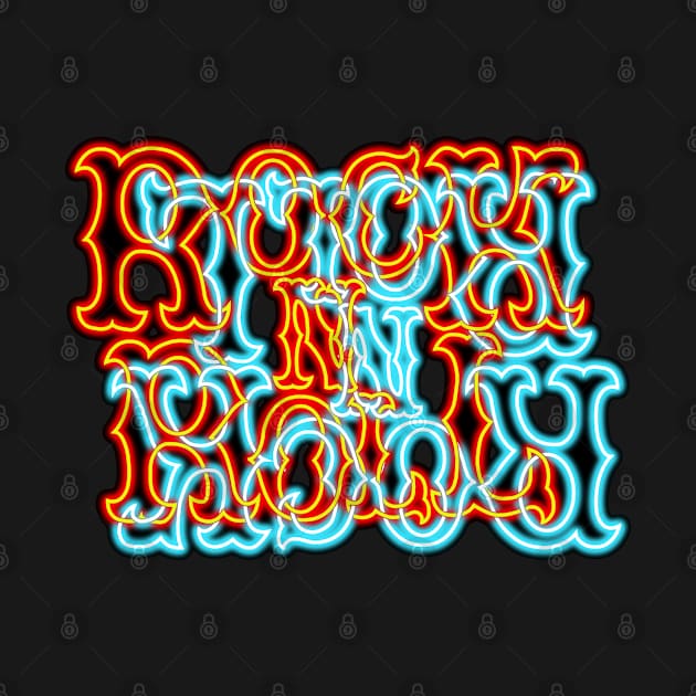 Glowing Neon Fire and Ice RocK n RolL Anagram by gkillerb