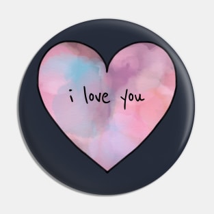 I Love You Heart Pin