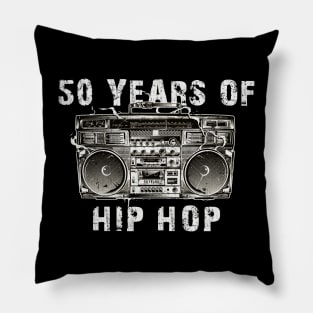 Vintage 50 Years of Hip Hop Radio Pillow